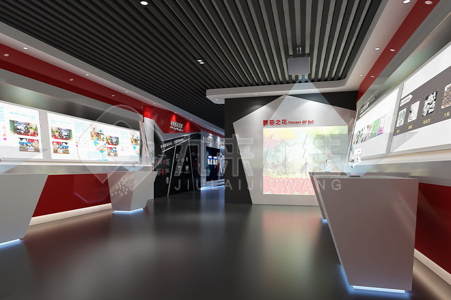 多媒体毒品预防教育基地，互动禁毒基地设计布局，禁毒展馆方案设计，禁毒教育，数字化科技禁毒