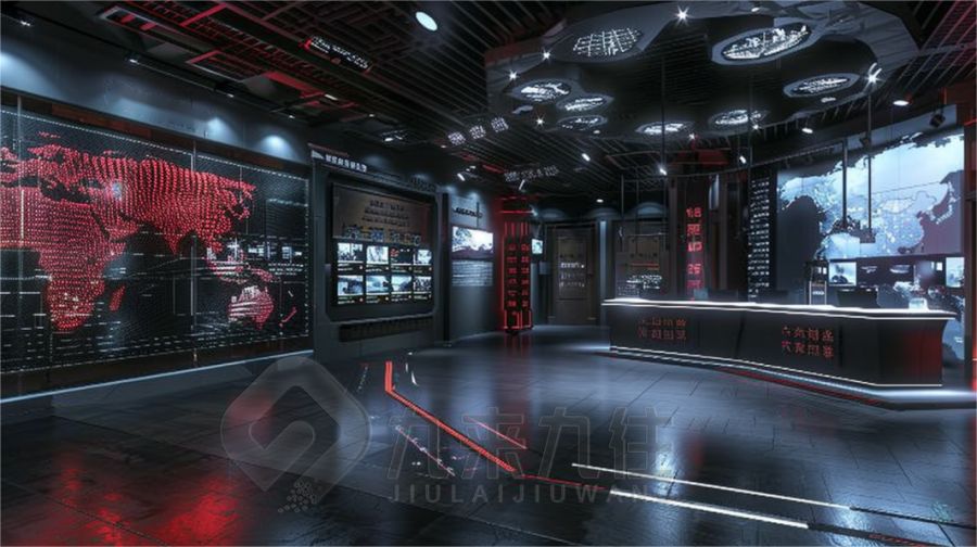 沉浸式国防宣教展厅设计,高科技军事展览馆建设,智能国防教育展馆设计公司