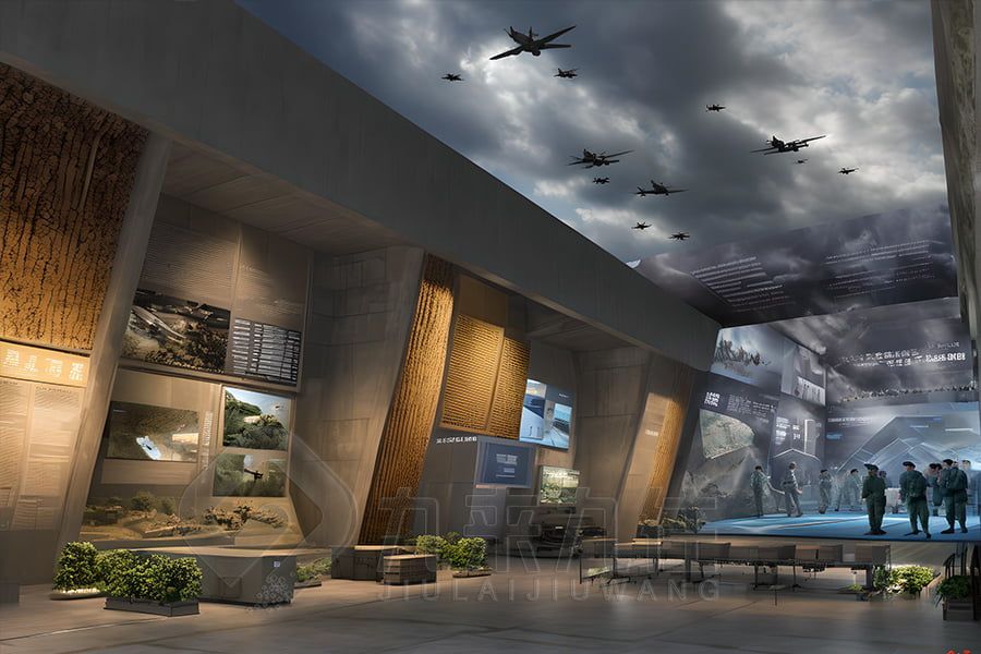 高科技防空展馆设计,数字化防空展览馆施工,九来九往多媒体防空展馆建设