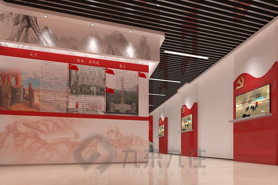VR红色党风传承馆设计, 现代展览馆施工技术, 高科技展厅装修风格