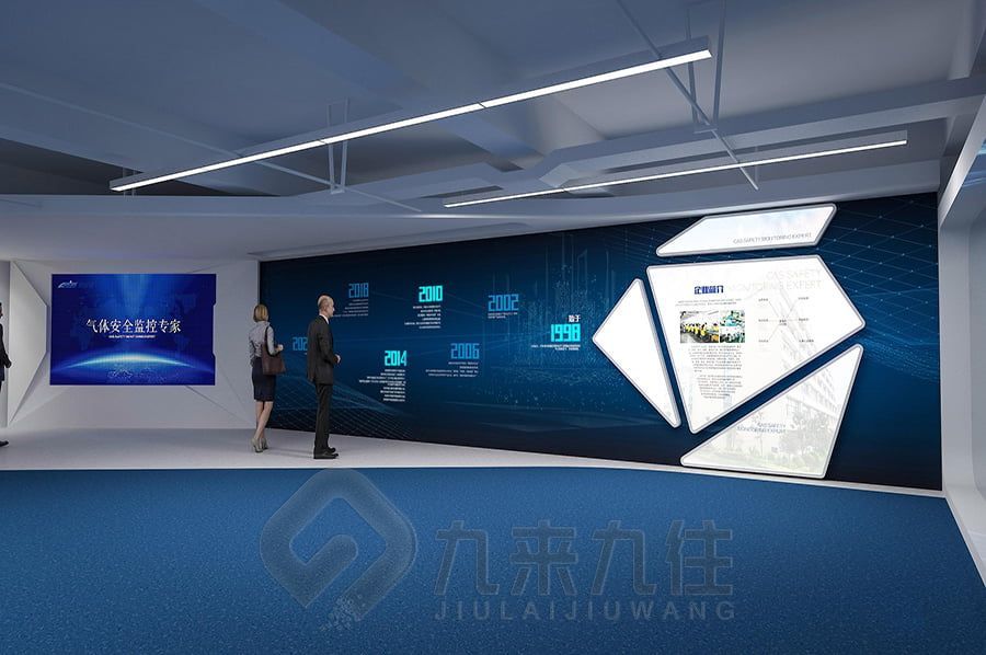 多媒体企业文化展厅施工图,数字化企业展馆设计,智能互动展览馆建设