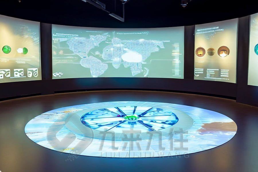 现代多媒体展厅设计,数字化展览馆施工,互动展示空间建设方案