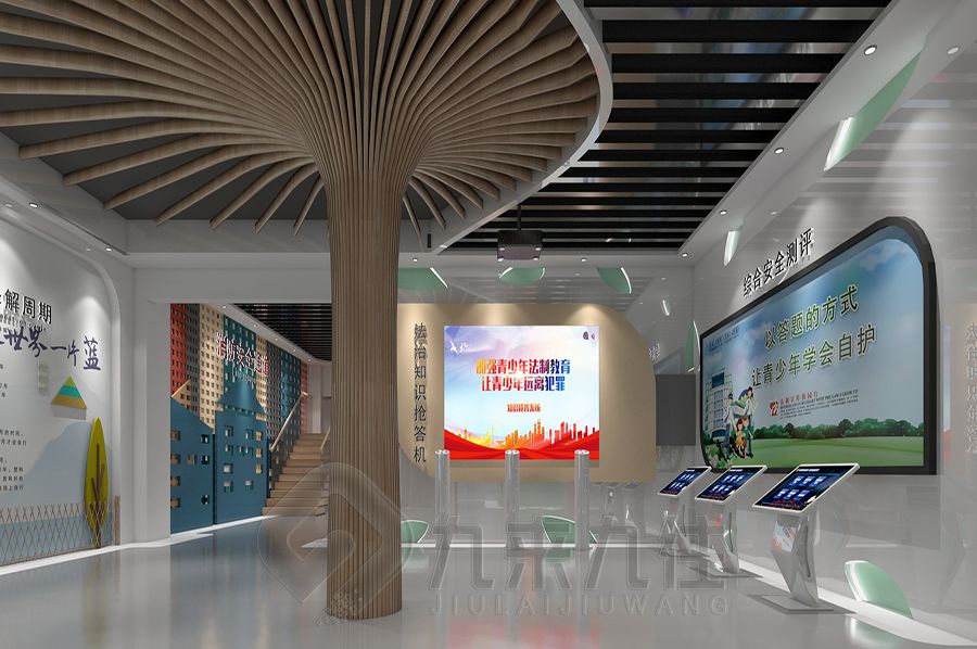 数字化法治教育展厅建设, 高科技法治展厅设计, 法治教育互动展览馆