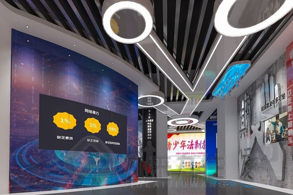 廉政教育基地设计,AI多媒体互动展厅,创新廉政文化展示,设计方案,效果图制作