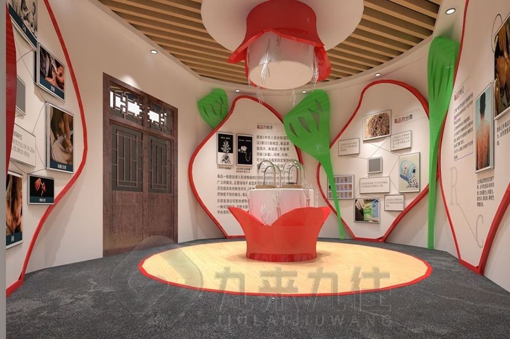 禁毒教育展厅设计, 创意互动方案, 多媒体展示技术, 教育基地