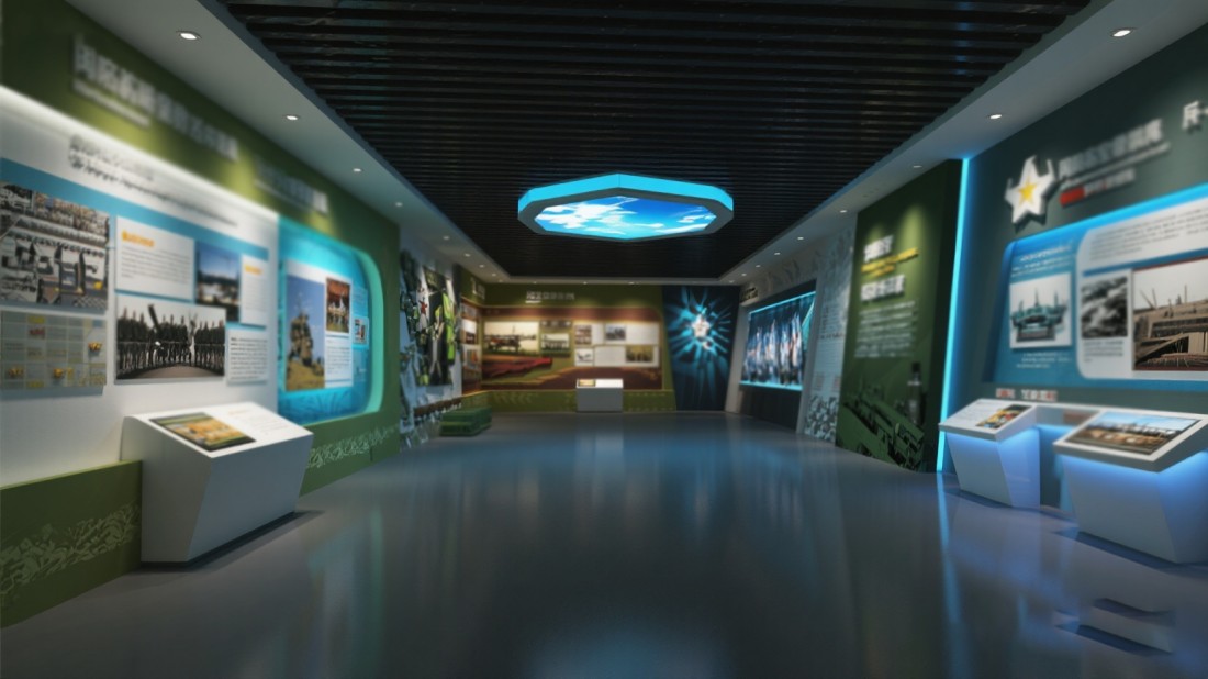 人防展厅效果图，国防动员基地