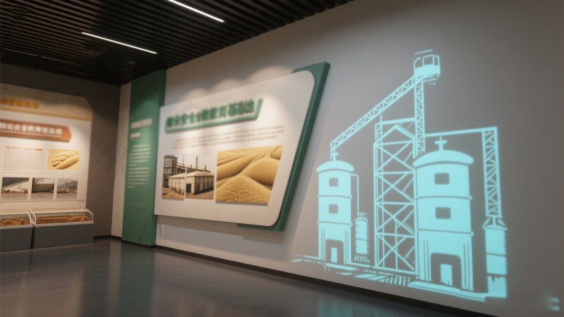 数字化粮食安全教育展厅效果图
